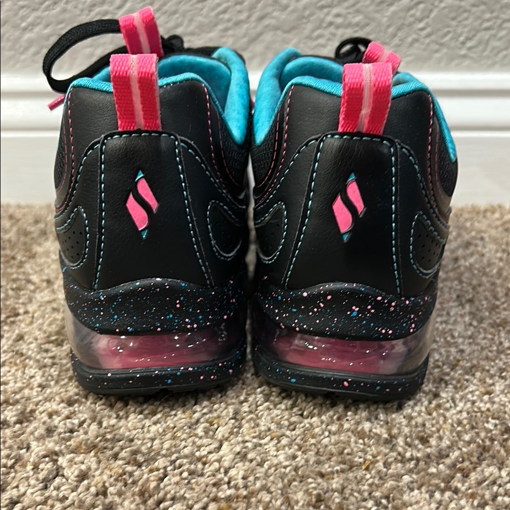Skechers Black and Pink Athletic Shoes - Picture 8 of 12